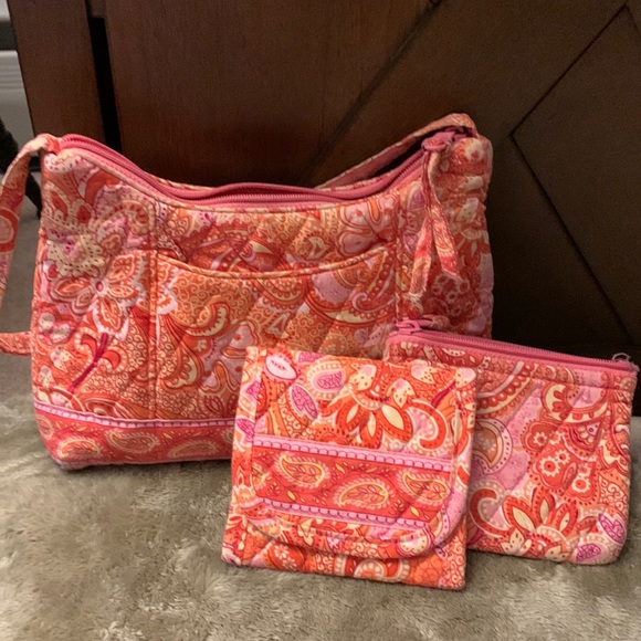 Vera Bradley Bags Used Vera Bradley Shoulder Bag With Velcro Wallet